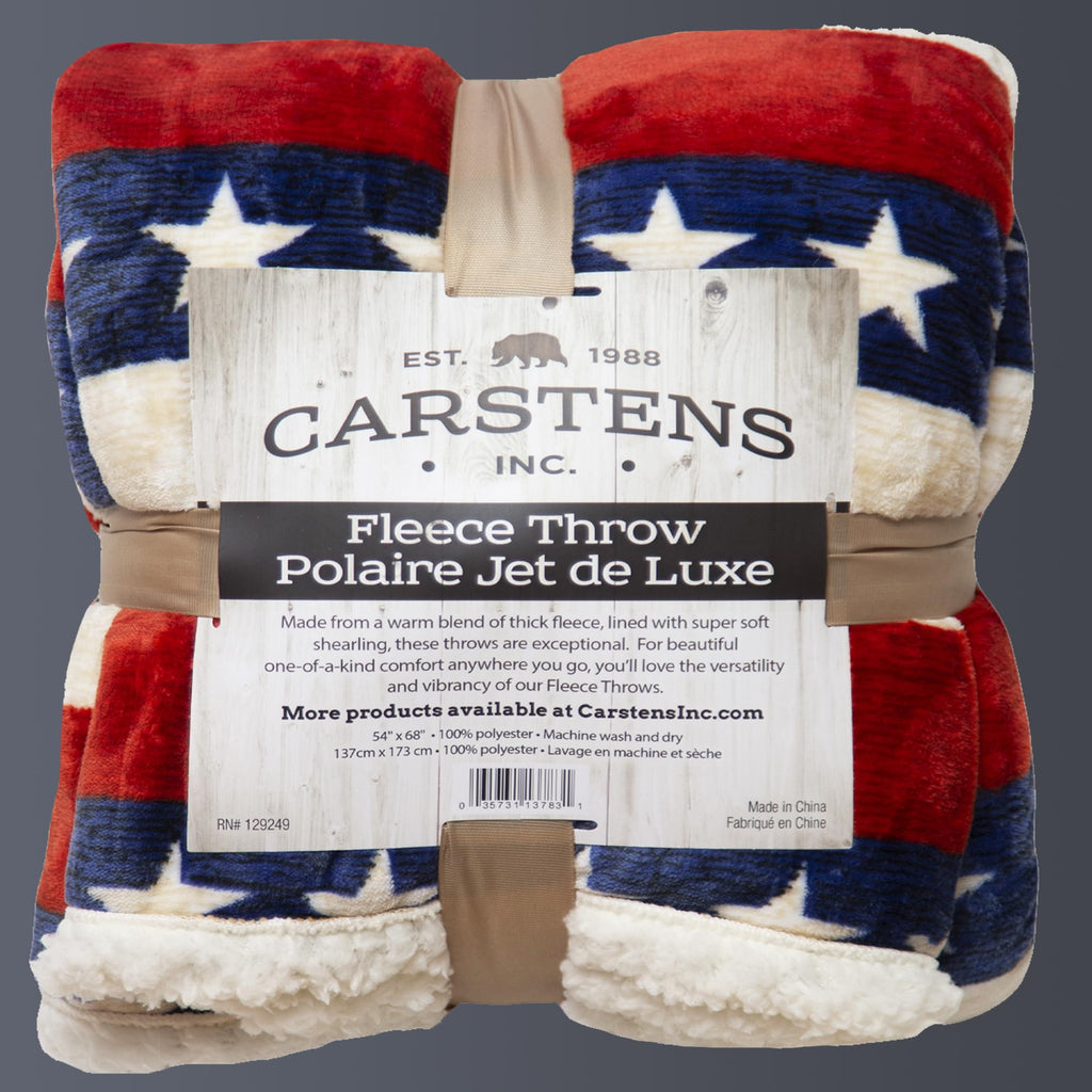 Ultra Premium Super Soft Plush Sherpa Fleece Oversized Throw Blanket 54" x 68", Americana