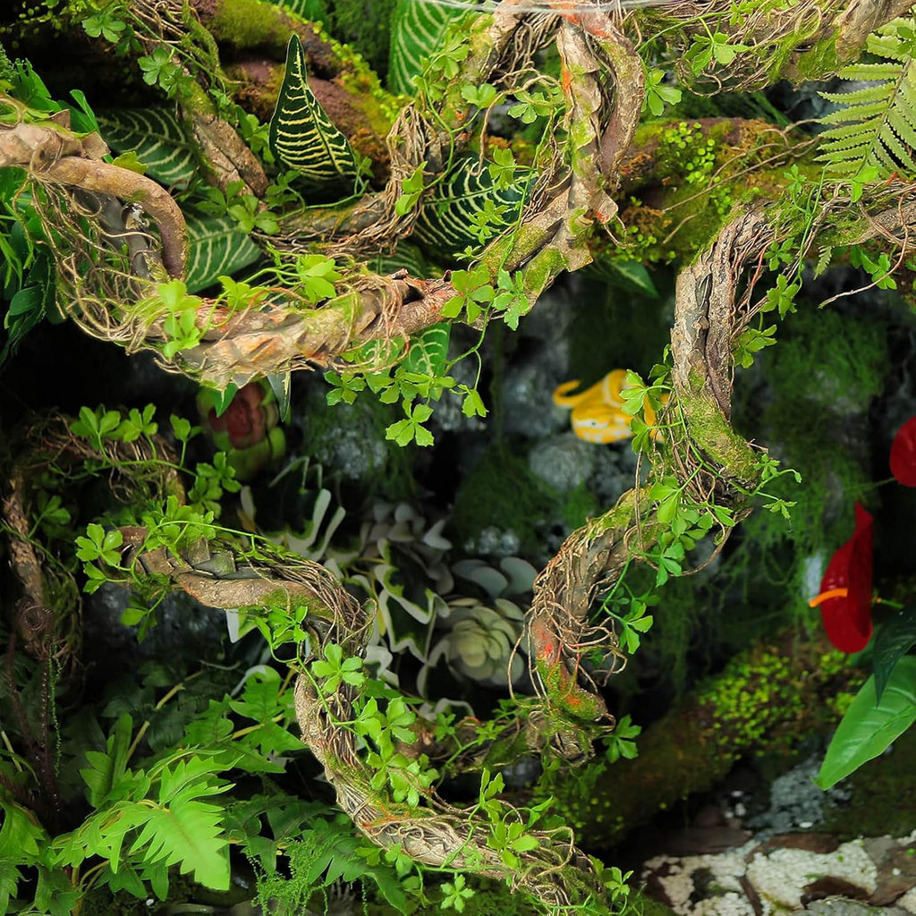 69" Faux Leaf Grapevine Moss Tree Branch Halloween Garland Decor