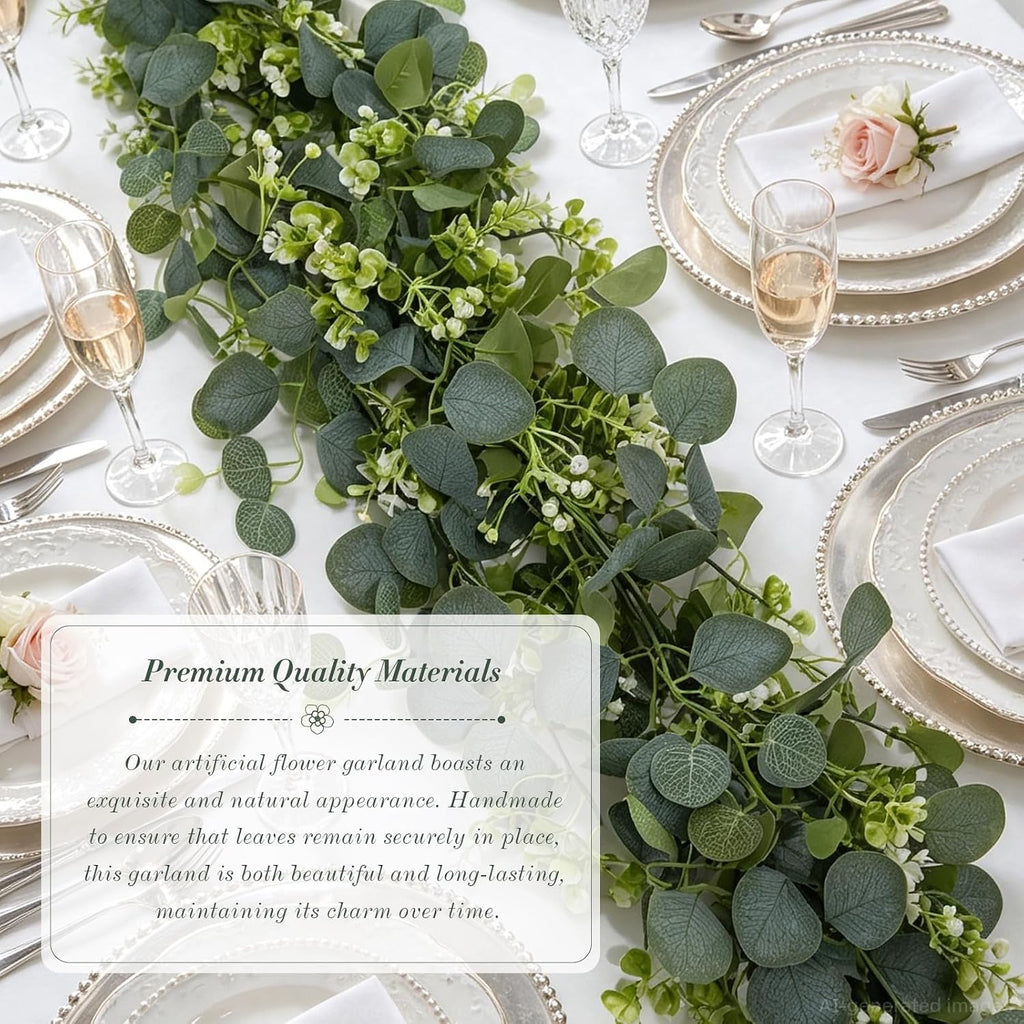 4Pack Faux Eucalyptus Garland, 5.9FT Artificial Eucalyptus Vine