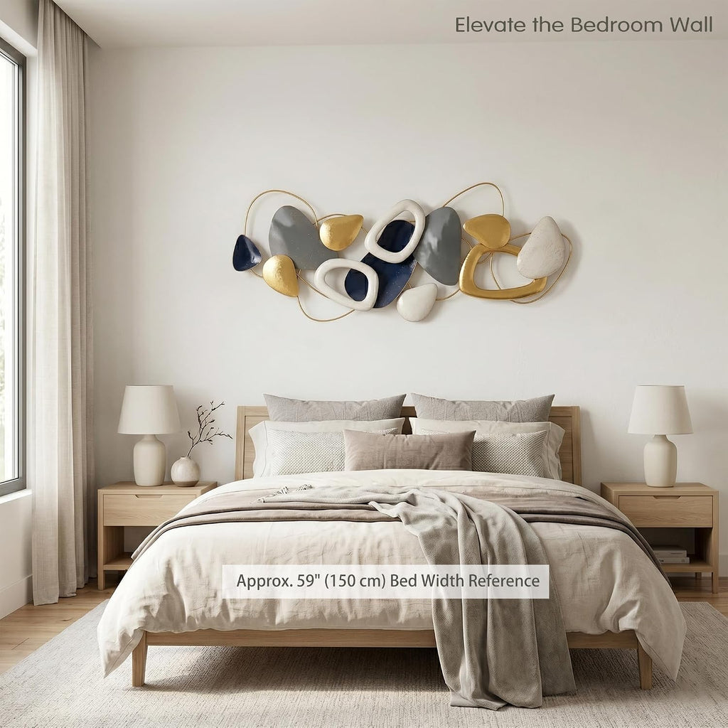 59" Large Wall Decor,3D Abstract Metal Wall Art