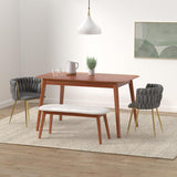 Woven Velvet Dining Chairs Set of 6, Upholstered Accent Chairs with Gold Metal Legs, Modern Dining Room Chairs, Grey