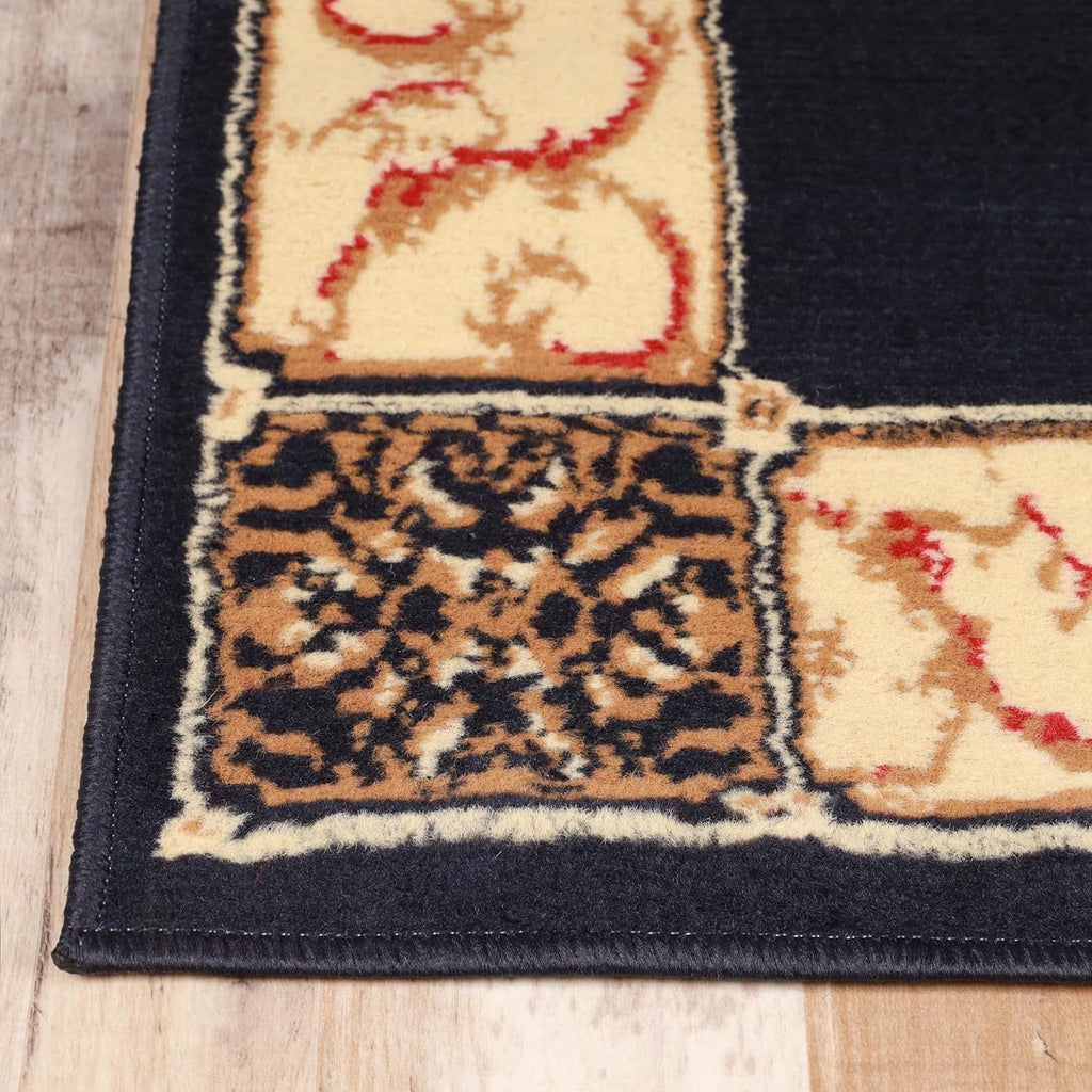 Indoor Area Rug, Floral Medallion Design, Coffee