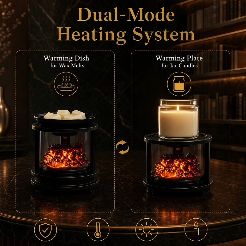 Campfire Wax Melt Warmer with Timer, Wax Warmer for Scented Wax