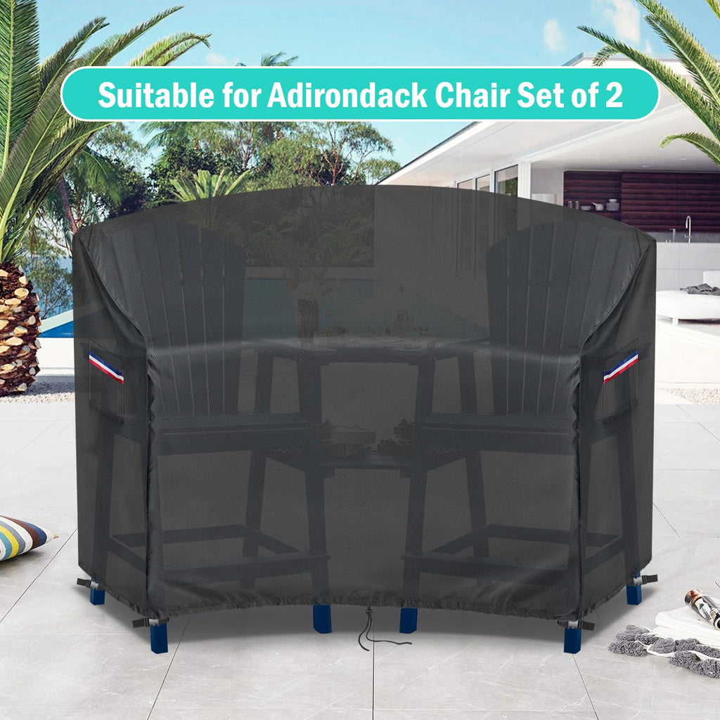 Adirondack Chair Cover Set of 2, 80x30x49in, Waterproof