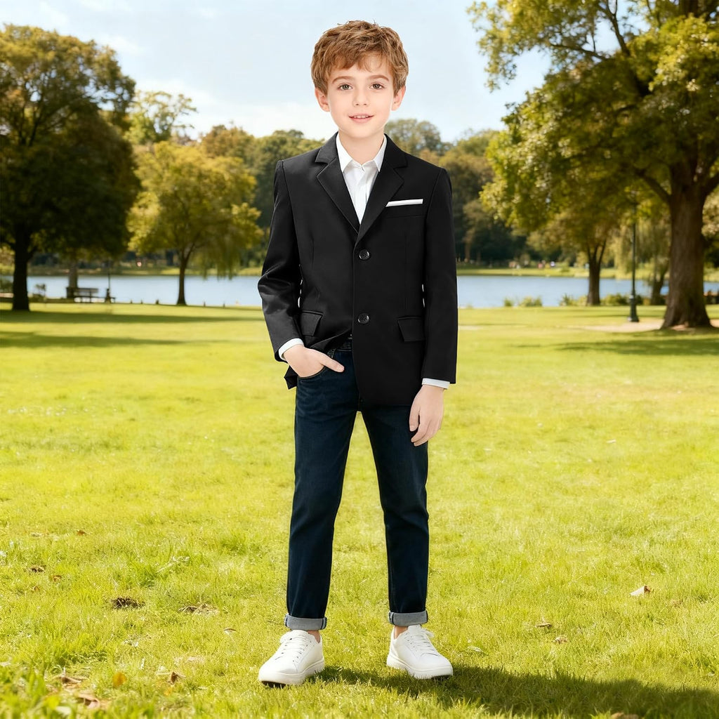 Boys Jacket Kids Formal Tuxedo Blazer School Sport Coat for Boy