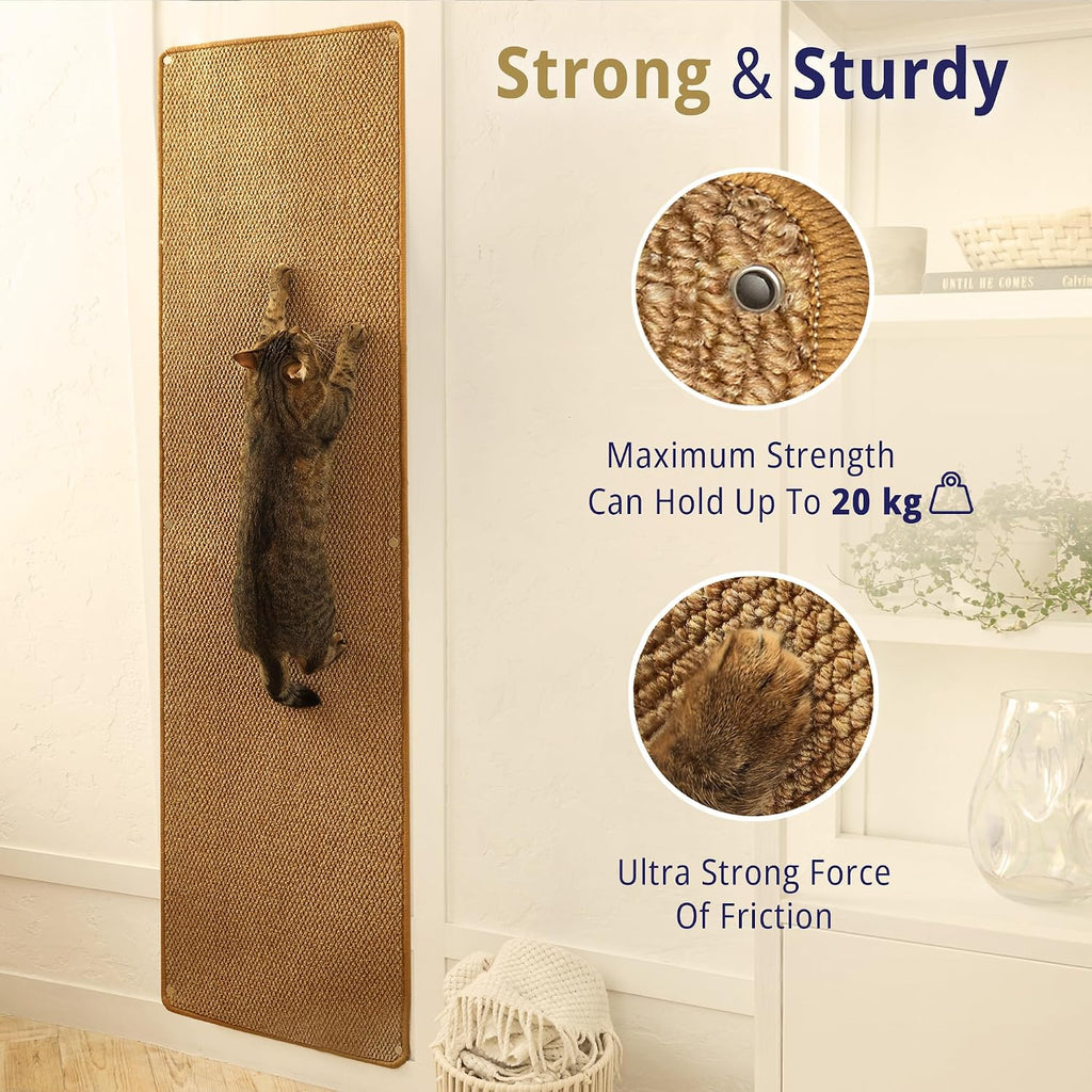 Cat Wall Climbing Carpet - Cat Wall Scratcher 67" x 17" with Fixed Nails
