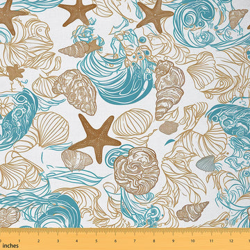 Exotic Ocean Wave Fabric by The Yard 1 Yard Soft