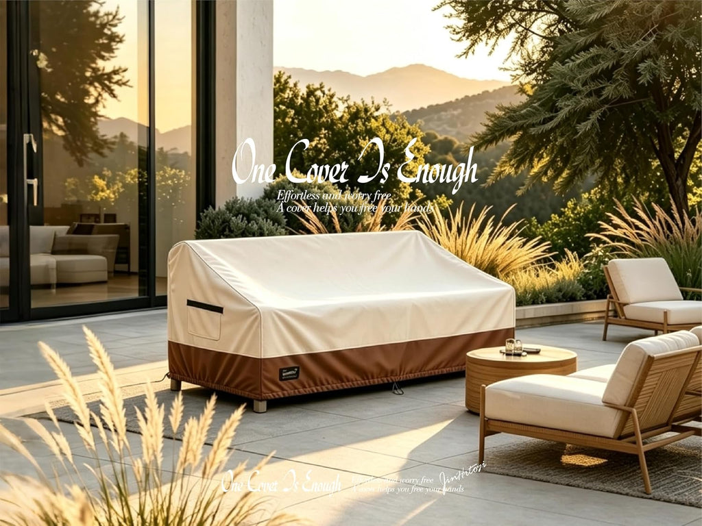 JinHrtoyi 3-Seater Outdoor Couch Cover, 76Wx32Dx31H inches Outdoor Furniture Covers Waterproof,100% Waterproof Heavy