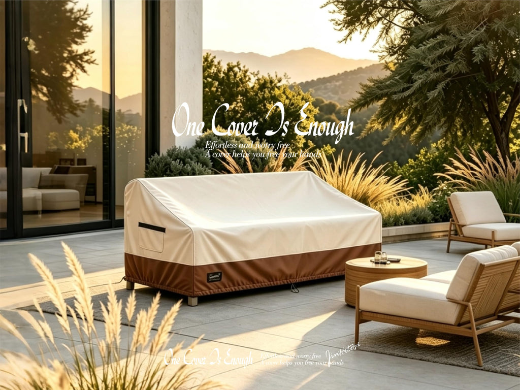 JinHrtoyi 3-Seater Outdoor Couch Cover, 85Wx38Dx35H inches Outdoor Furniture Covers Waterproof, 100% Waterproof Heavy