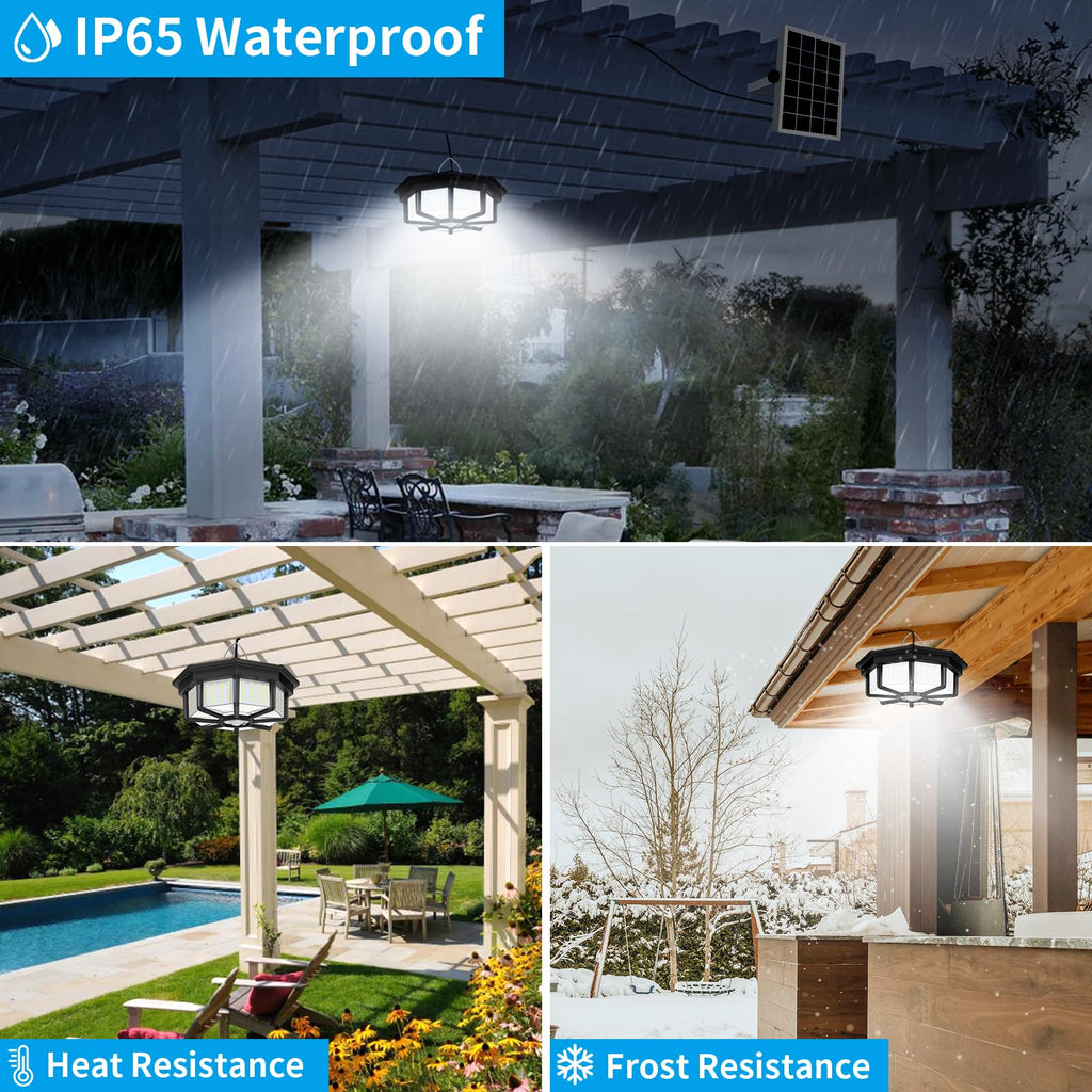 Solar Shed Lights Indoor Outdoor, Solar Powered Motion Sensor Pendant Light Daytime Available, Solar Indoor
