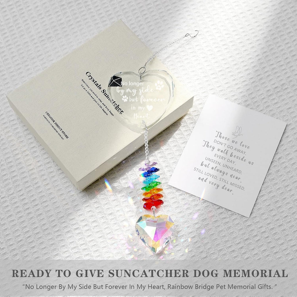 Dog Memorial Gifts for Loss of Dog, K9 Pet Memorial Crystal Suncatcher