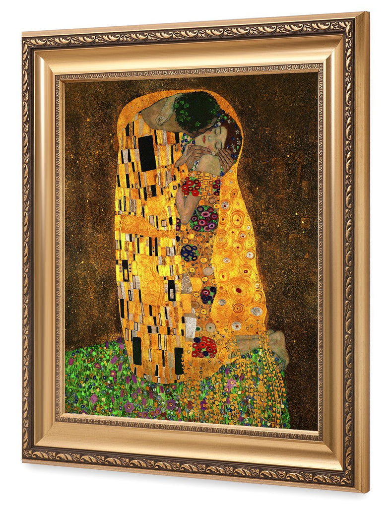 Gustav Klimt Wall Art Framed, The Kiss Framed Wall Art, 26x30''