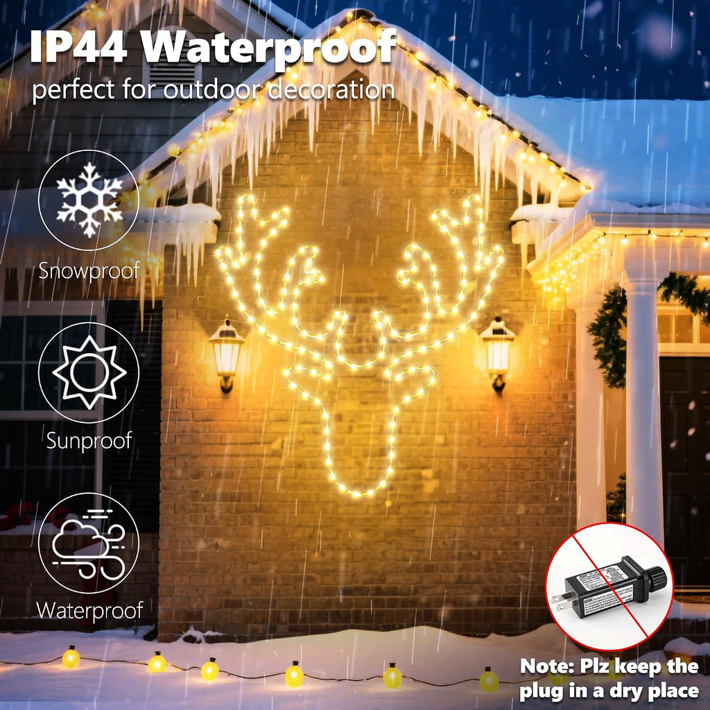 32'' Christmas Lights Outdoor Waterproof LED Deer Decoration
