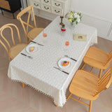Rectangle Tablecloths Rectangular Cotton Fabric Waterproof Table Cloth Rectangle Table for 6 Foot Fa