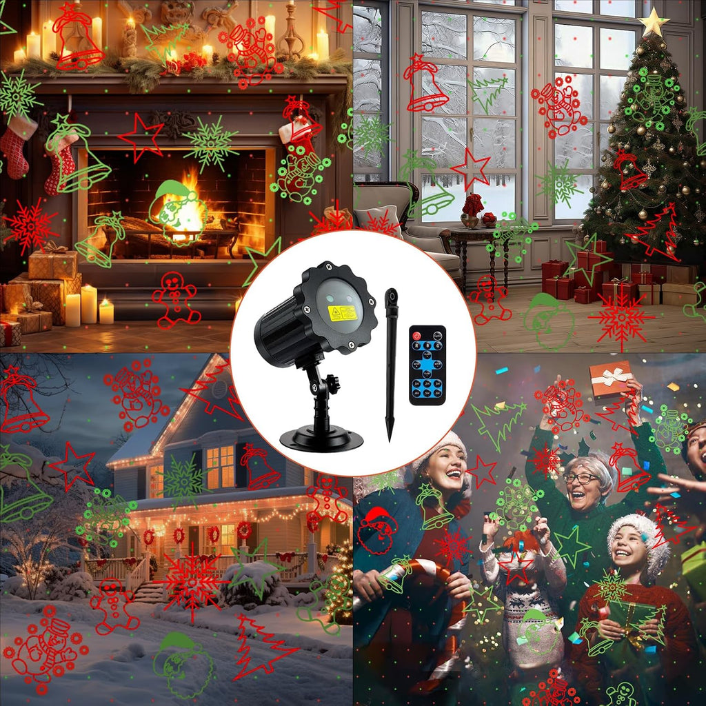 Brighter Christmas Projector Lights Outdoor, Waterproof Laser Christmas Projector with Remote, Christmas Spotlight