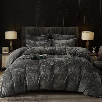Duvet Cover Set King, 3pcs Ultra Soft Breathable Comforter Cover Set, Luxury Cozy Flannel Duvet Cover