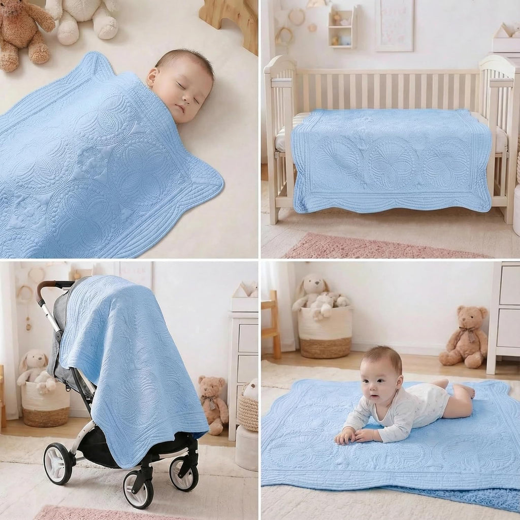 Lightweight Baby Quilt Cotton Blanket Durable Personlized Baby Blankets Four Seasons Cotton Quilted Blanket
