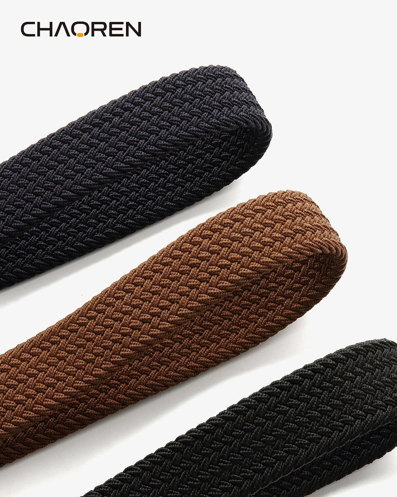 1.25" Boys Elastic Woven Belt Adjustable Kids Braided Belt