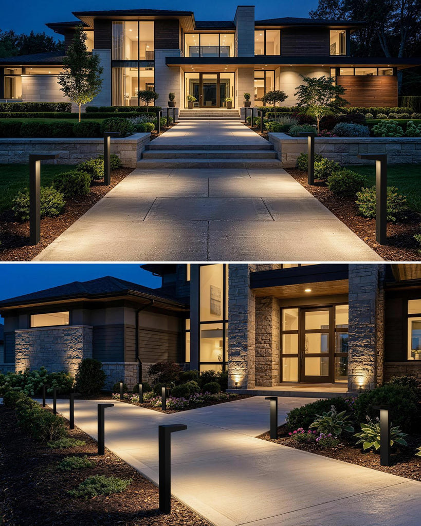 5W 3000K LED Low Voltage Landscape Pathway Lights Black, 12 Pack