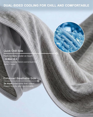 Cooling Blanket King Size Double-sided, Absorbs Heat to Keep You Cool, Grey | Breathable, Thin, Lightweight, 108"x90"