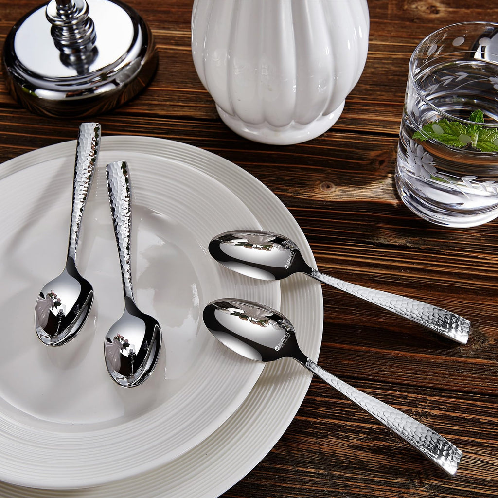 Premium Louis Hammered 20/45/65-Piece Silverware Set (65)