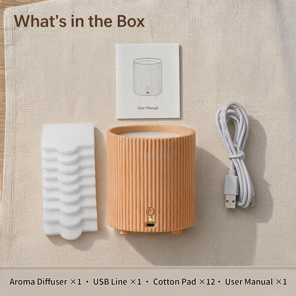 Rechargeable 2‐in‐1 Candle Lamp Essential Oil Diffuser, Waterless Aroma Diffuser, Essential Oil Diffuser with 12PCS