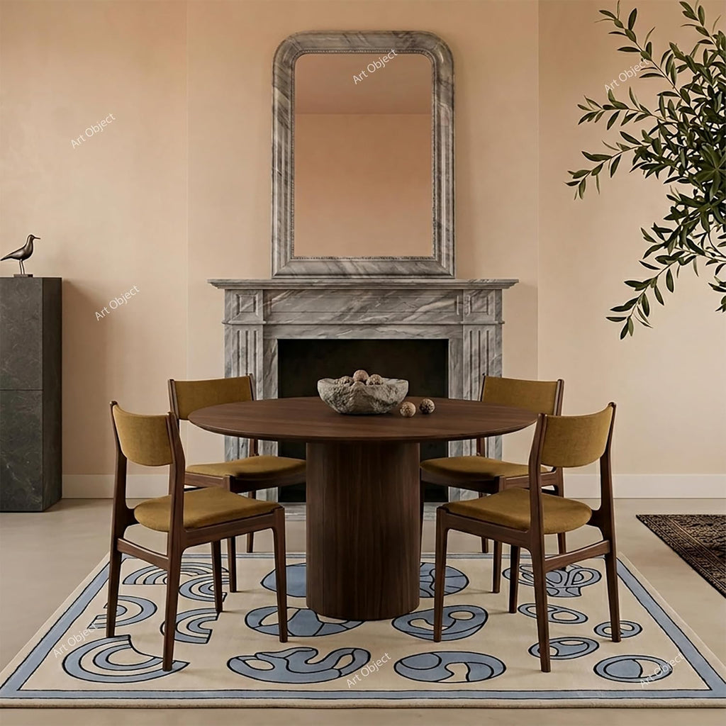 Hand Tufted Wool Area Rug, Scandinavian Design Carpet
