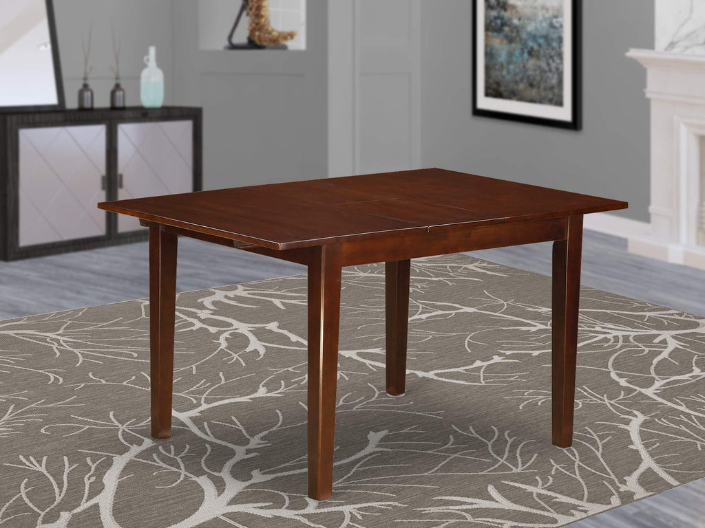 West Furniture NFT-MAH-T Norfolk Dining Room Table - a Rectangle kitchen Table Top with Butterfly Leaf, 32x54 Inch