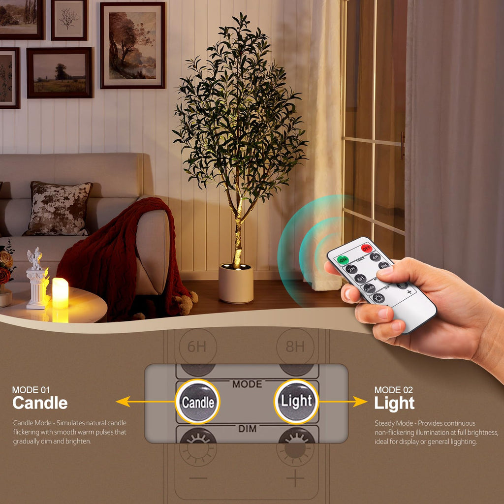Olive Trees Artificial Indoor 6FT with LED Spotlights