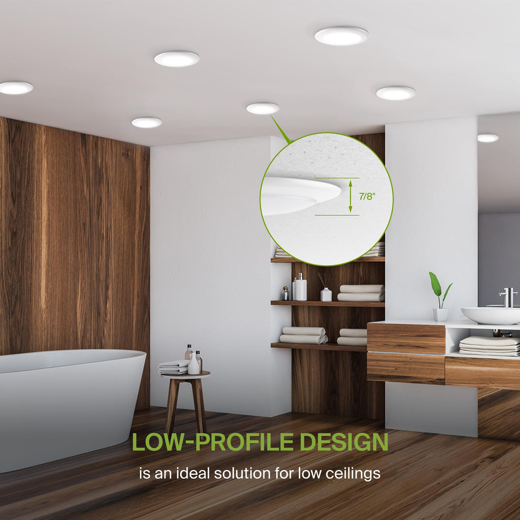 12 Pack LED Disk Lights 4 Inch, 5CCT Flush Mount Ceiling Light Fixture