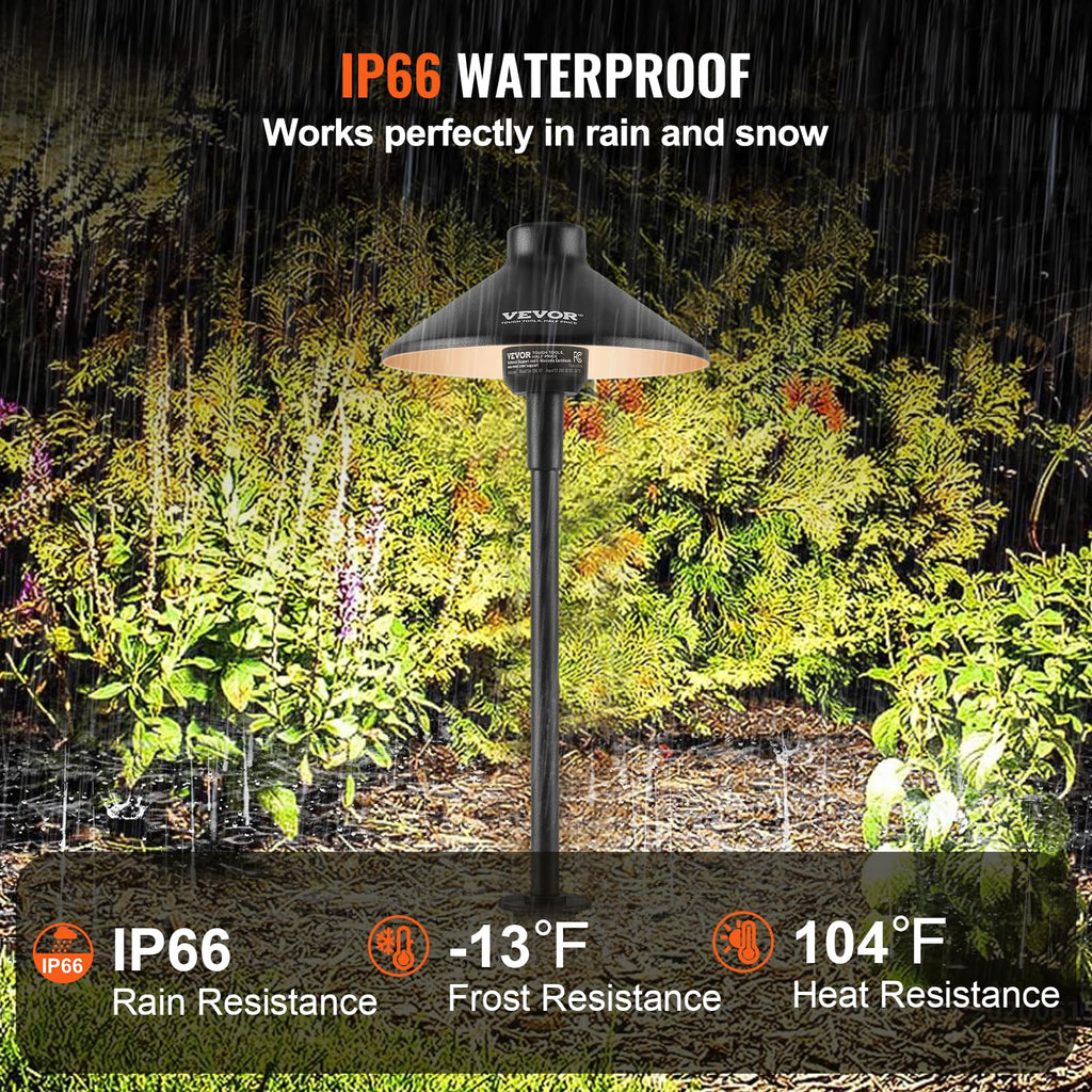 12 Pack Low Voltage Landscape Path Lights, 3W /DC Outdoor LED Pathway Lighting, 3000K Warm White