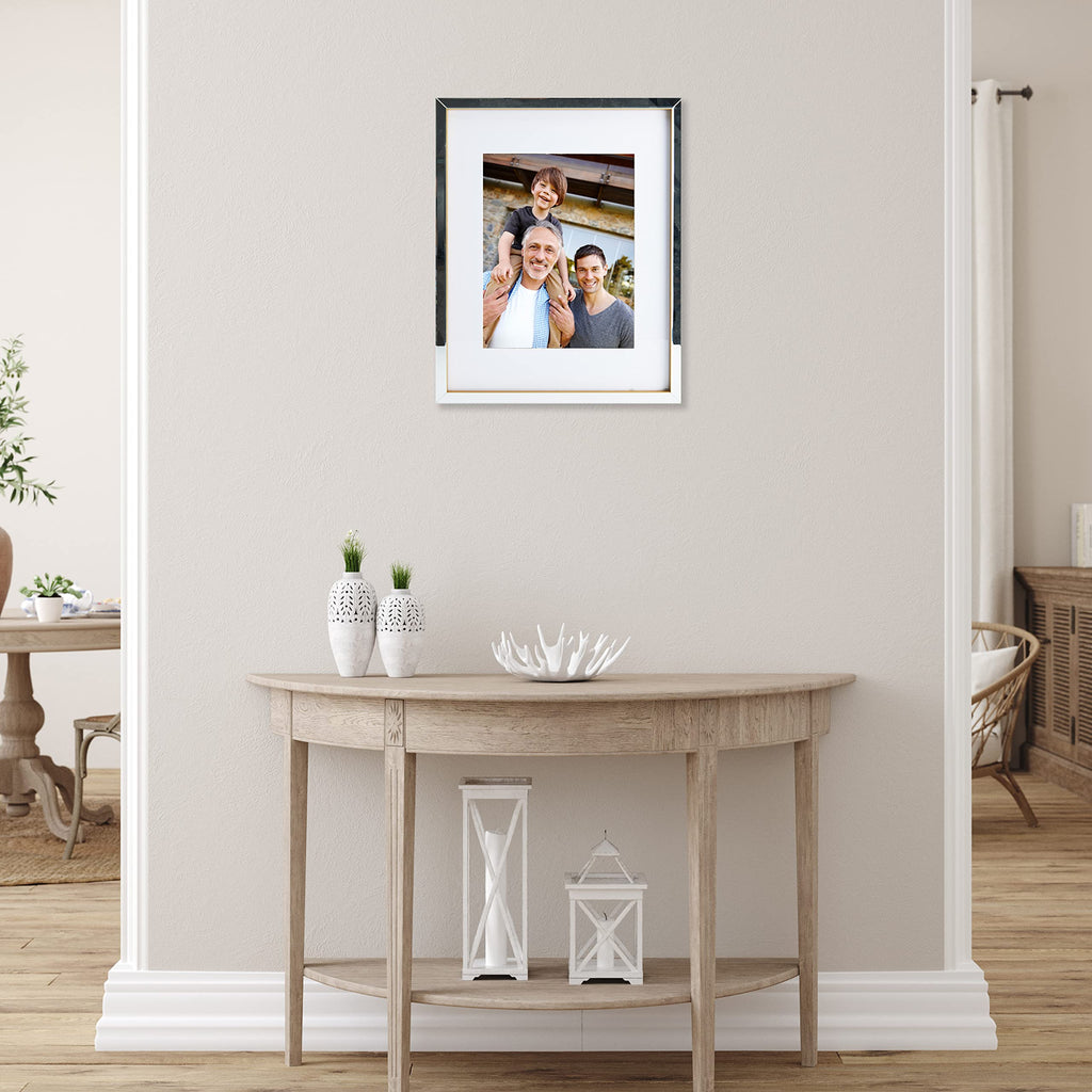 Gold Mirrored 16x20 Matted to 11x14 Picture Frames, Horizontal or Vertica Display