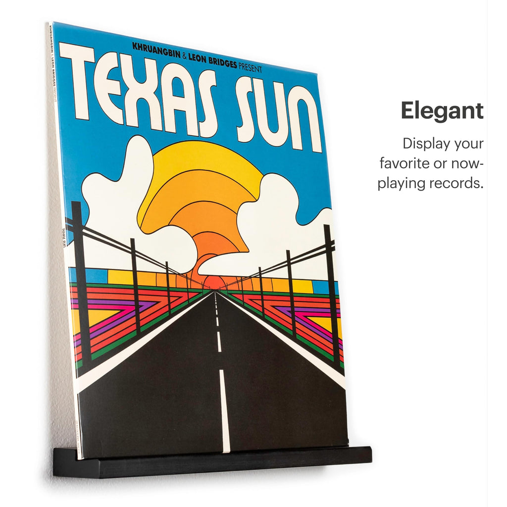 Vinyl Record Wall Mount - 3 Elegant Display Ledges Made from Solid Wood - These Vinyl Record Shelf Will Hold Records