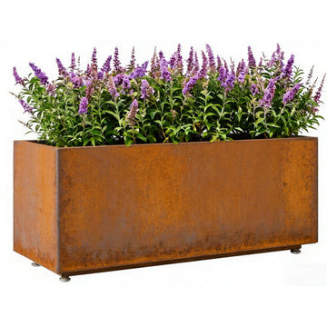 40Wx12Dx16H Long Corten Steel Planter Box, Easy Assembly