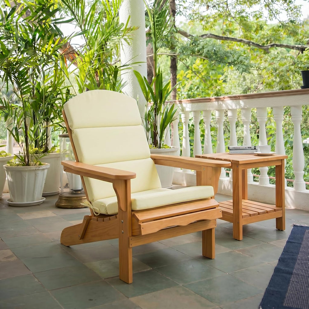 52x20 Inch Outdoor Adirondack Chair Cushion, Fade-Resistant and Water-Resistant Olefin Fabric Patio Chair Cushions