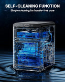 Nugget Ice Maker Countertop - 44lbs/24h Crushed/Pebble Ice Machine, Front Pull-Out Water Tank & Removable Basket