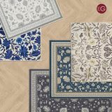 Hallyway Area Runner Rugs 2x10, Boho Floral Faux Wool Indoor Outdoor Rugs, Washable Rugs for Bedroom