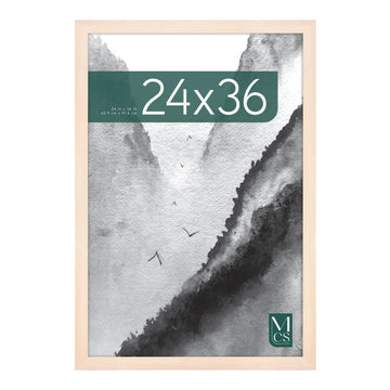 Museum Poster Frame, 24x36, Natural Woodgrain