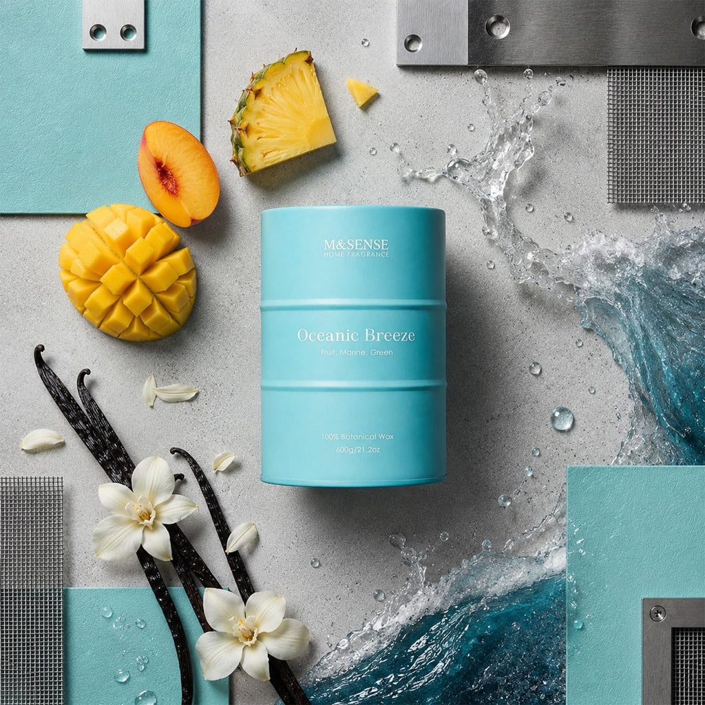 Oceanic Breeze Scented Candles Large, 21.2oz Natural Soy Wax