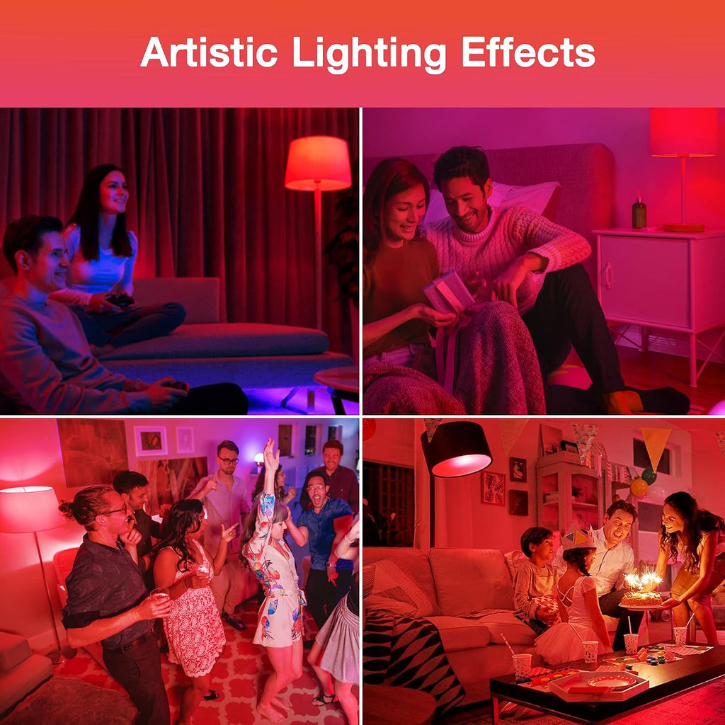 Red Light Bulb, 5W (40W Equivalent), E26 Base A15 LED Purple Bulb, Party Decoration, Porch, Home Lighting, Holiday