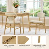 59"-75" Extendable Dining Room Table for 4-6, Modern Wood Dining Table for Small Spaces, Kitchen, Space Saving Hidden