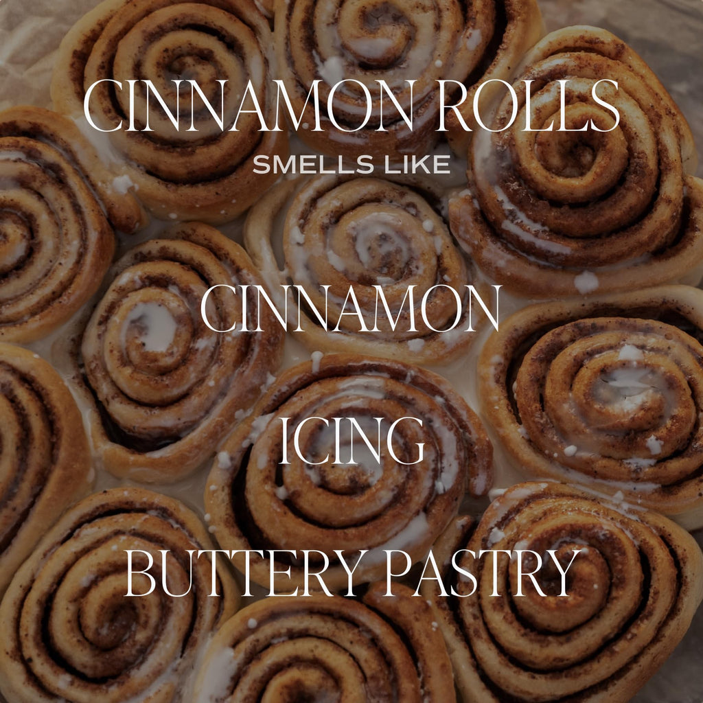 Cinnamon Roll Candle, Fall & Winter Scents, 9oz Amber Jar