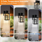 LED Outdoor Wall Lights, 10W 3000K/4000K/6500K Selectable