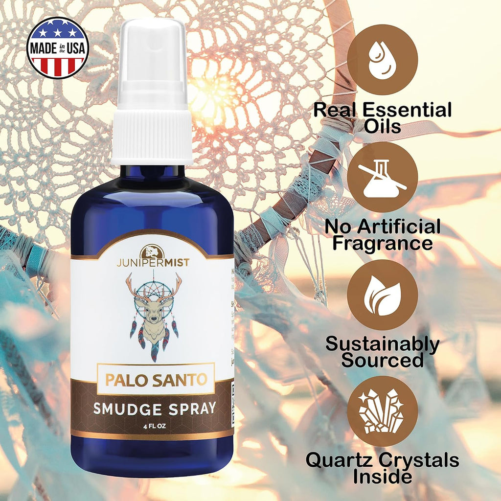 Smudge Spray Gift (114ml), Sage Spray, Palo Santo & Lavender Spray for Cleansing Negative Energy, Spiritual - Set of 3
