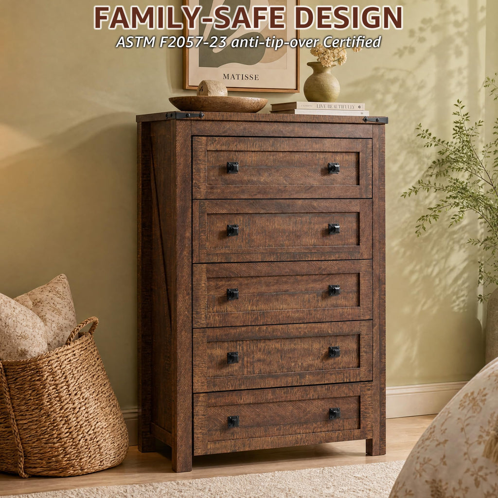 Farmhouse 48" 5-Drawer, Reclaimed Barnwood