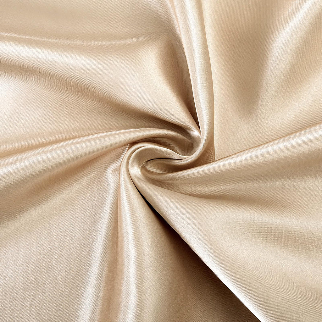 2-Piece Set Satin Crib Sheets & Crib Bed Skirt, Beige