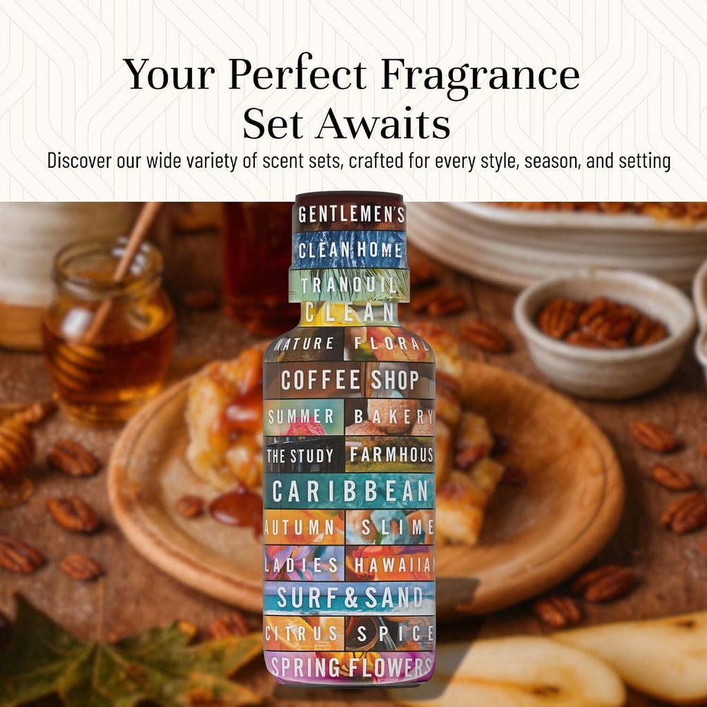P&J Fragrance Oil Farmhouse Set | Old Books, Butterscotch, Honey, Warm Vanilla Sugar, Pecan Pie, Maple Syrup Candle - Set of 6