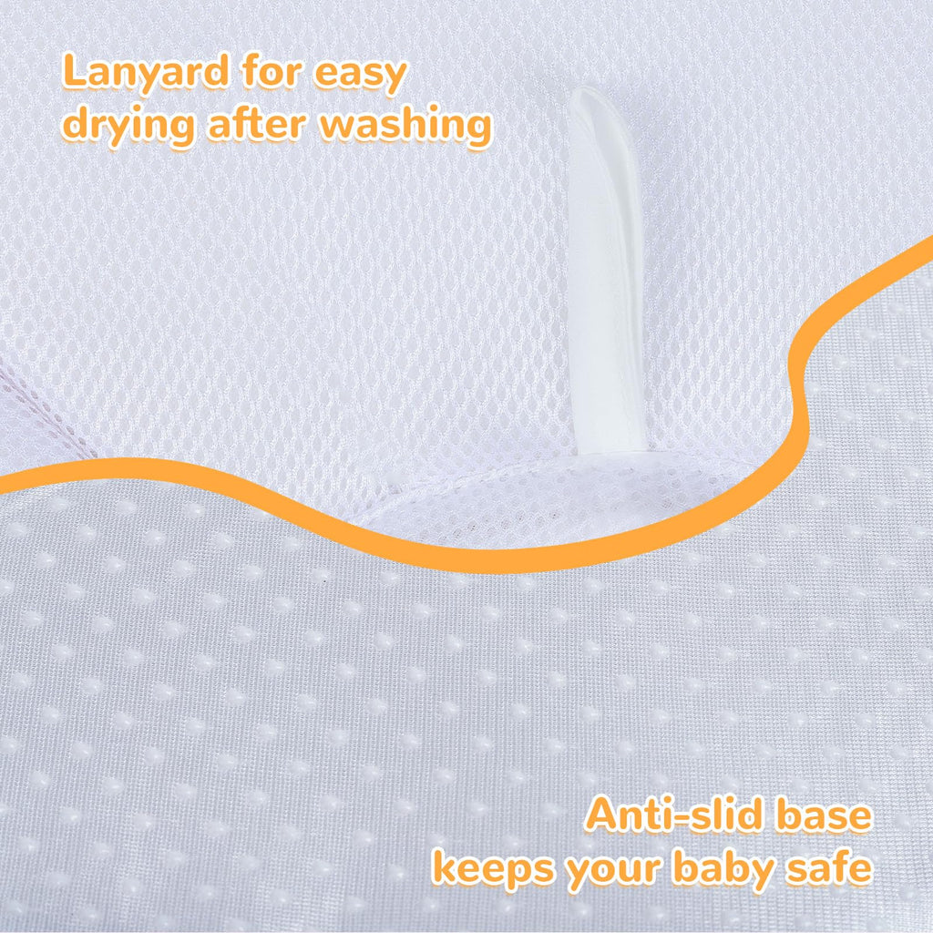Flower Baby Bath Pad for Infant Bathtub Sink, Non-Slip