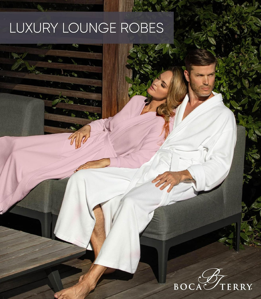 Terry Women's Soft Waffle Robe, Long Hotel Bathrobe, Spa Bath Robes | soft, luxury knit bath robe for women
