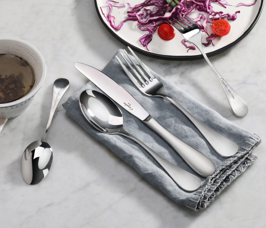 Series Stainless Flatware Set, Window Box, Matte Finish Handle (20-Piece)